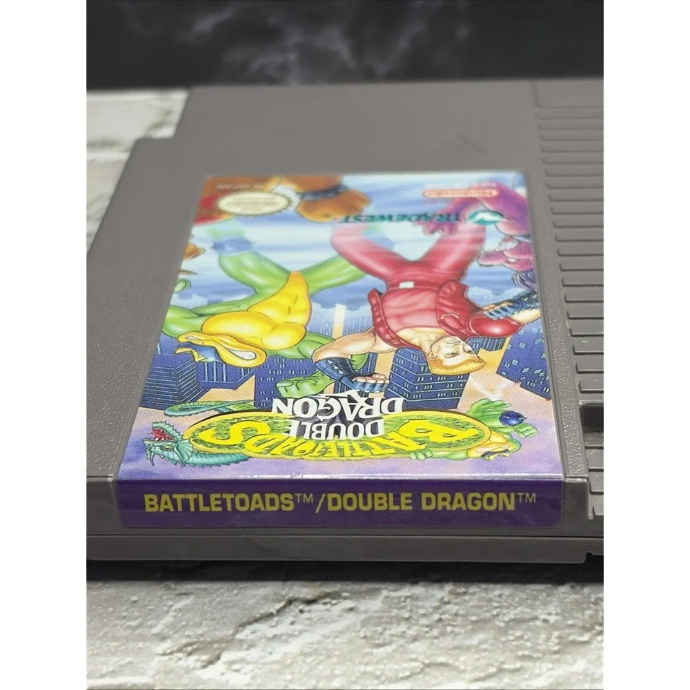 Battletoads & Double Dragon - Authentic Nintendo NES Game - Very Clean - T&W -NM